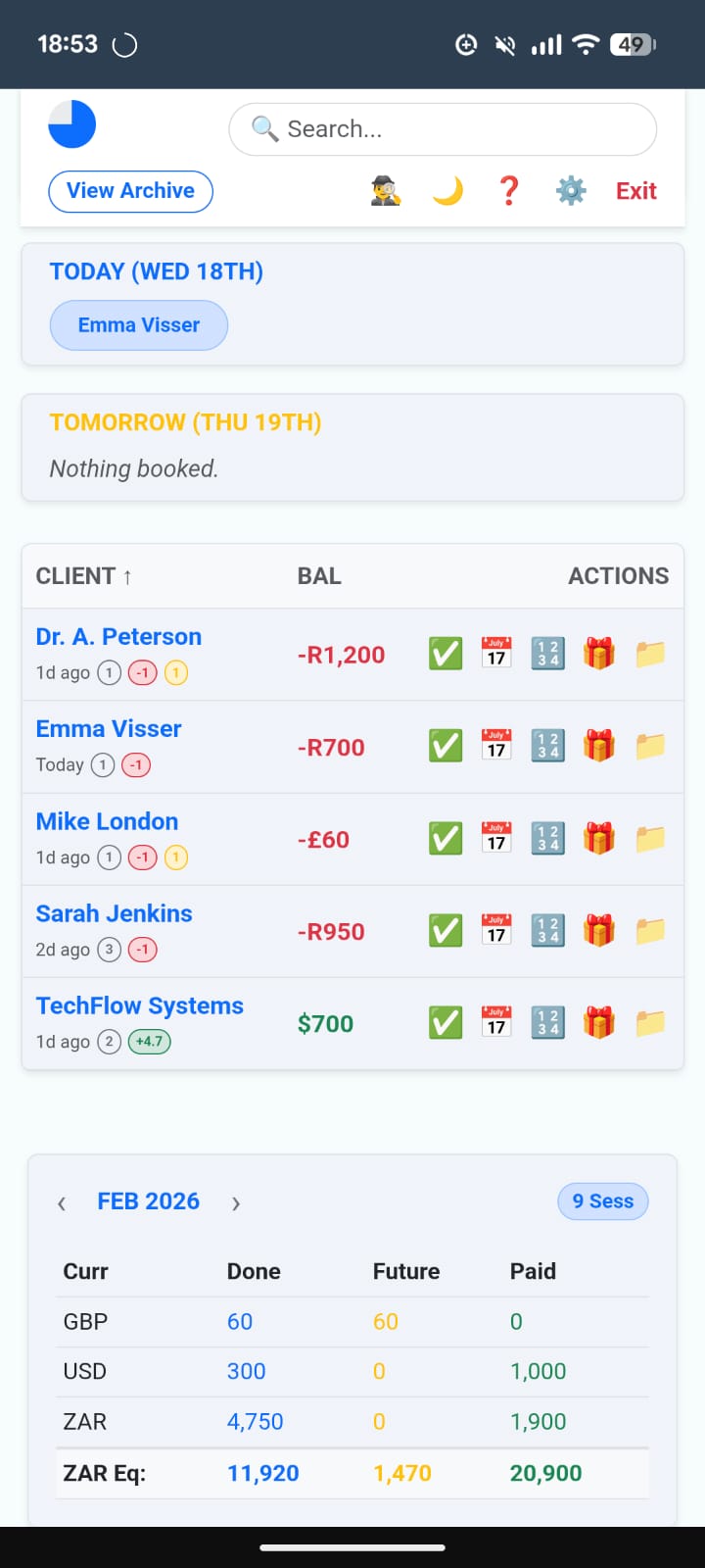 SessionCount Dashboard